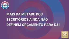 Mais da metade dos escritórios ainda não definem orçamento para D&I